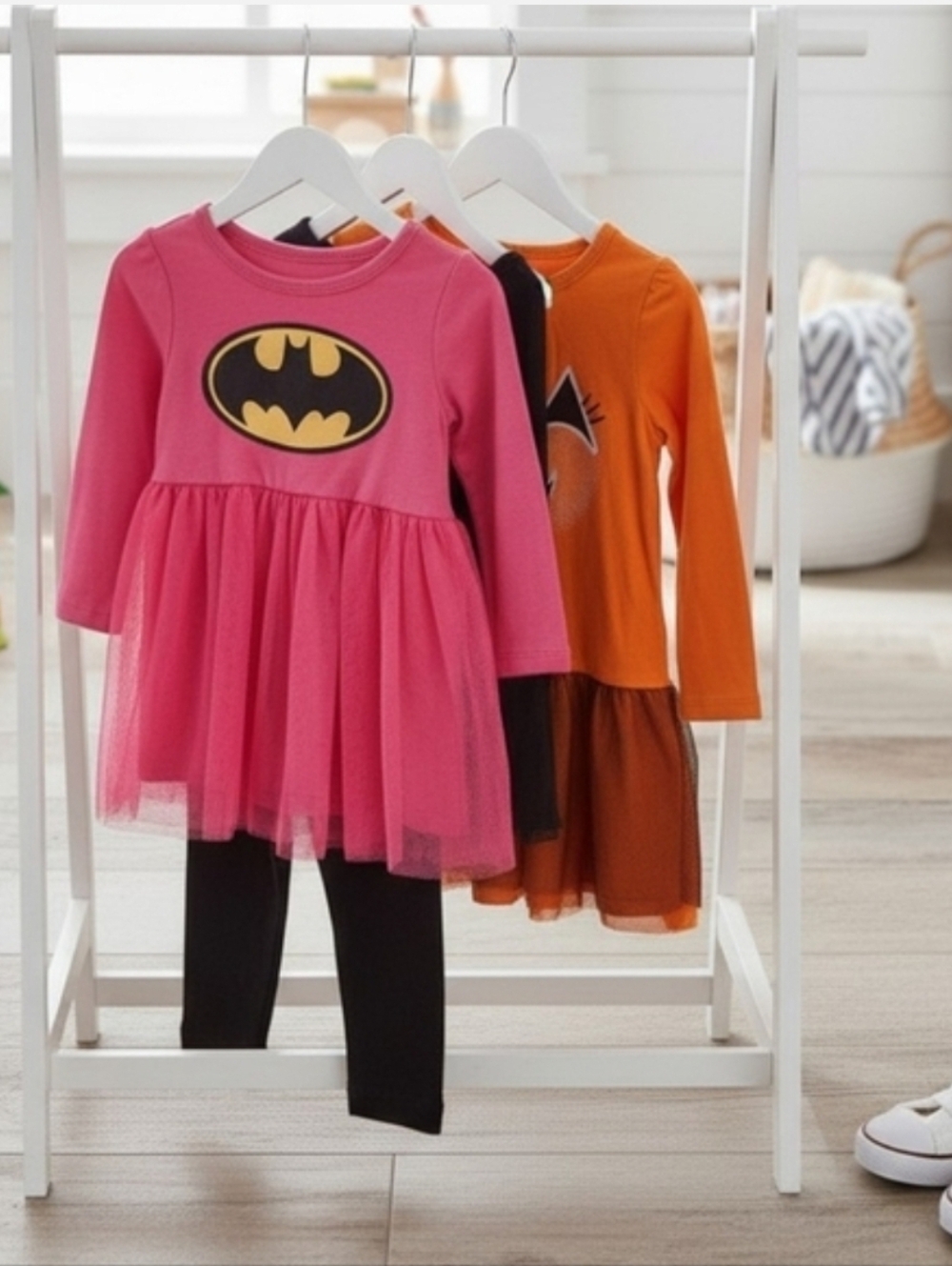 DC Batman Halloween Outfit Bundle Baby Girl 6-9M 3-Piece Set